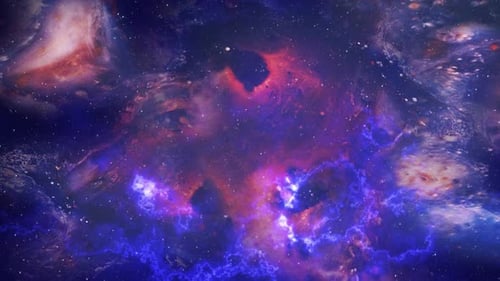 Cosmic Journey Through Vibrant Nebula Space Starfield Animation