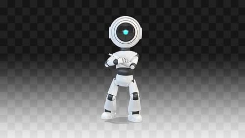 Robot Falls From The Top Of The Screen