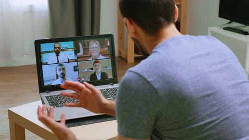 Young Man on a Video Conference