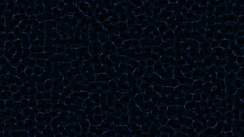 Animation of blue waves on a black background. Fractal moving waves