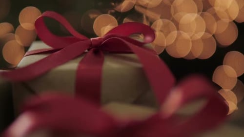 Geschenkboxen mit Bokeh
