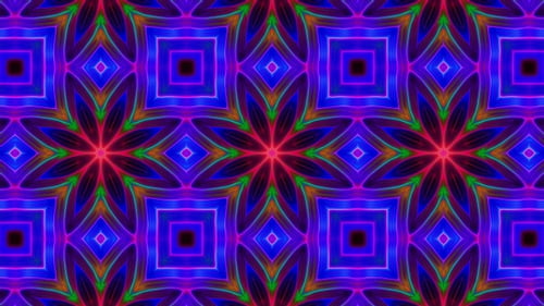 Blinking Colorful Light Kaleidoscope 4K 12