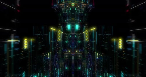 Seamless loop of abstract futuristic technological background
