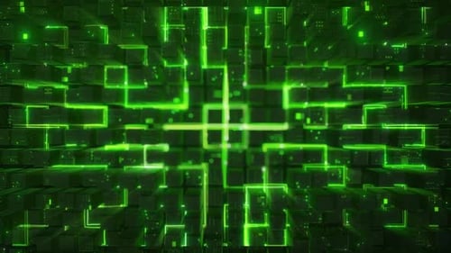 Digital Data Network Space 4K (Green Version)