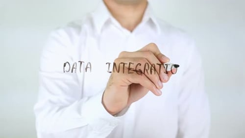 Data Integration Concept Written on Clear Surface
