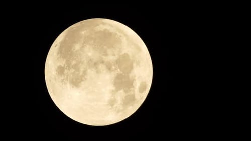 Full Moon Illuminates the Night Sky