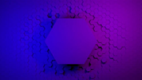 Dynamic Hexagon Grid Pulsating Background Loop