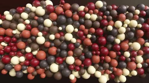 Abstract Textured Spheres Expanding Loop Background