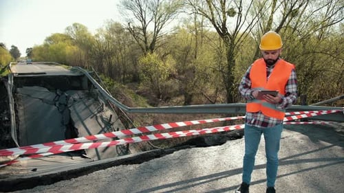 Damaged Concrete Bridge