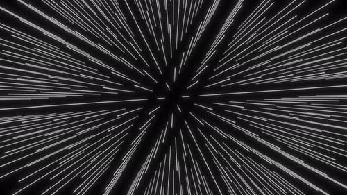 Animation abstraite de la grille de ligne blanche sur fond noir