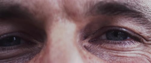 Close Up of Adult's Eyes and Facial Details