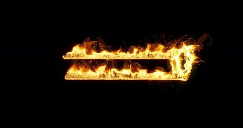 Dynamic Fiery Line and Shape Reveal Element