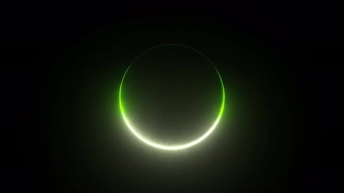 Multicolored neon circle