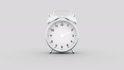 Modern 3D Alarm Clock Ringing Animation