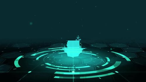 HUD The futuristic 3D sci-fi Ship