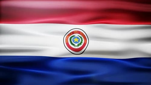 Realistic Waving Paraguay Flag Animation
