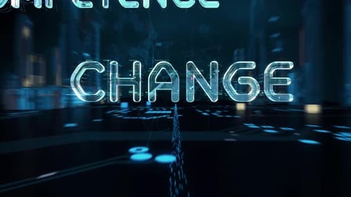 Digital Transformation with Digital Technology Hitech Concept