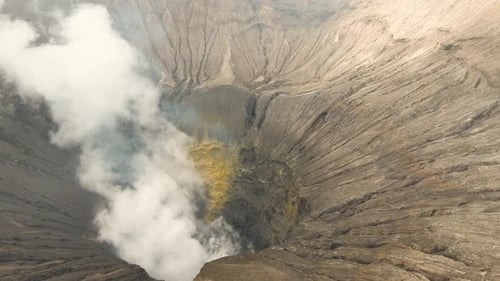 Active Volcano with a Crater