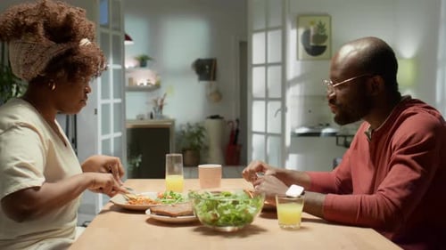 Couple Having Lunch Together at Home