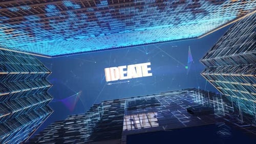 Digital Skyscrapers Business Word Ideate