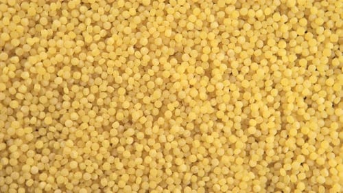 Close-Up Texture of Couscous Food Ingredient