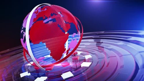 Digitale Weltkarte Nachrichten-Hintergrund R47