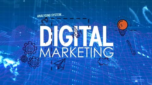 Animación de marketing digital con códigos digitales