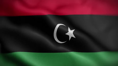 Realistic Waving Libya National Flag for Patriotic Displays