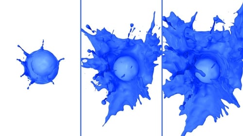 Blue Paint Drop Splash