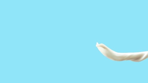 Dynamic White Liquid Splash Transition with Alpha Channel