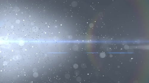 Sparkling Glitter Particles and Elegant Lens Flare Background