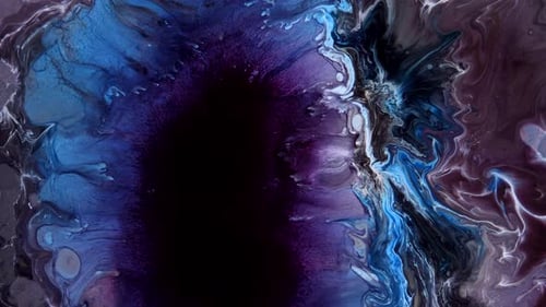Abstract Blue, Purple, and White Fluid Background