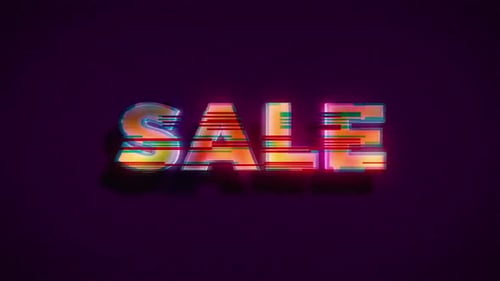 Glitch Sale Advertisement Banner Background