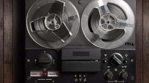 Spinning Reels on Vintage Tape Recorder
