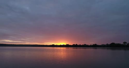 Sunset On A Lake In Ukraine