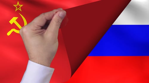 Flag of the USSR Reveals Flag of Russia