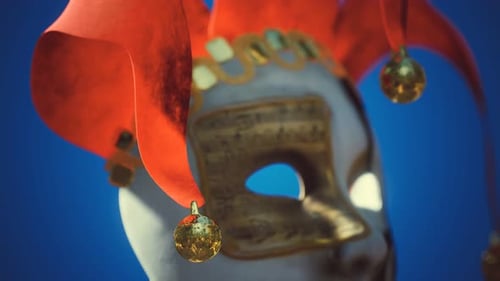 Masques de carnaval vénitien avec or