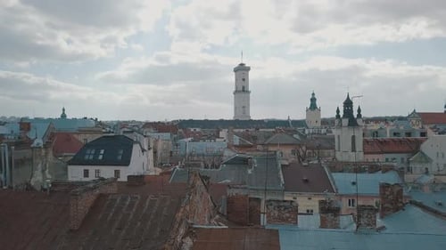 Aerial City Lviv Ukraine