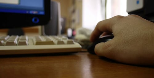 Working On Computer In Office