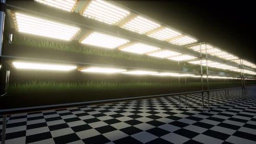 Modern Green Hydroponics Healthy Food Vegetable Plant Factory in Exhibition Space Warehouse