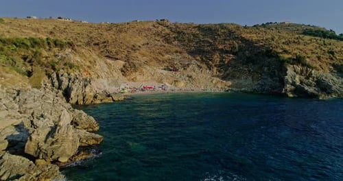 Coastline View with Sandy Beach