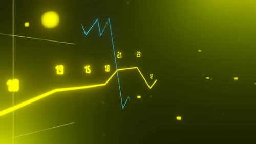 Stock market animated graphic. Stock price chart.