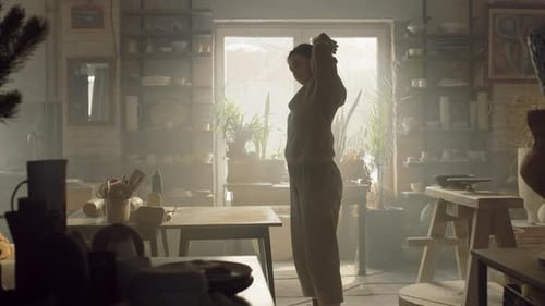 La routine matinale de la femme