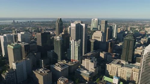 High angle view of Downtown Montreal