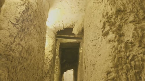 The western wall tunnels underneath the old city of Jerusalem in Israel