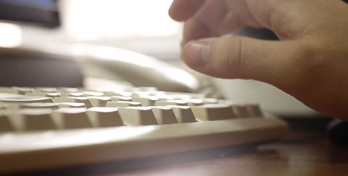 Typing On Numpad Keyboard