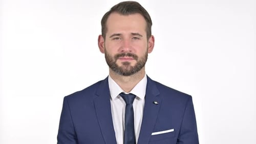 Man in Suit Looking at Camera