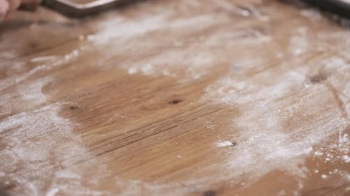 Preparing Star Shaped Cookies with Rolling Pin