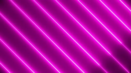 Abstract Glowing Pink Neon Lines Loop Background