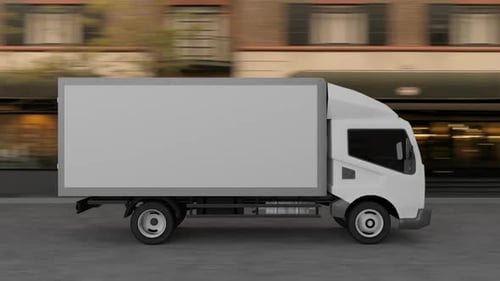 white truck on the road